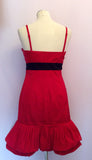 Karen Millen Red Strappy / Strapless Dress Size 12 - Whispers Dress Agency - Womens Dresses - 3