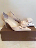 BRAND NEW MENBUR IVORY SATIN FAUX FUR TRIM BRIDAL SHOES SIZE 4/37 - Whispers Dress Agency - Womens Heels - 2