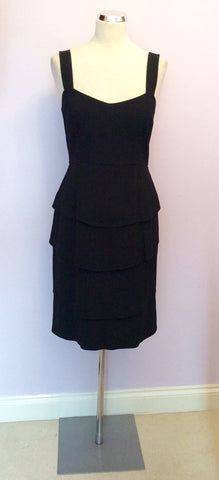 Temperley Black Tiered Occasion Dress Size 10 - Whispers Dress Agency - Womens Dresses - 1