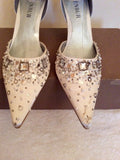 BRAND NEW MENBUR IVORY SATIN PEARL & JEWEL TRIM BRIDAL SHOES SIZE 5/38 - Whispers Dress Agency - Sold - 2