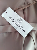 Brand New Pronuptia Mocha Soft Chiffon Long Evening Dress Size 14 - Whispers Dress Agency - Womens Dresses - 3