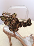 Karen Millen Pink Butterfly Detail Satin Sandals Size 4/37 - Whispers Dress Agency - Sold - 3