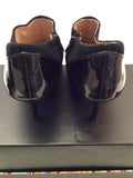 Marks & Spencer Black Suede & Patent Leather Shoe Boots Size 6/39 - Whispers Dress Agency - Sold - 3