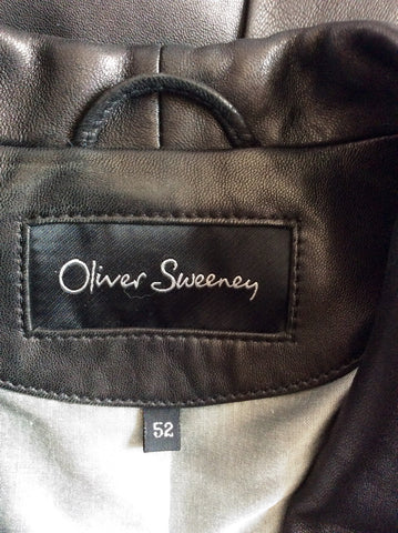 BRAND NEW OLIVER SWEENEY BLACK SOFT LEATHER JACKET SIZE 52 UK XL - Whispers Dress Agency - Mens Coats & Jackets - 4