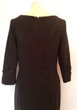 KAREN MILLEN BLACK SILK TRIM OCCASION PENCIL DRESS SIZE 16 - Whispers Dress Agency - Sold - 7