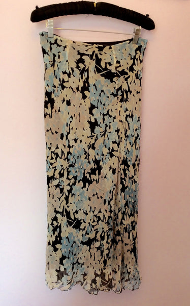 Jaeger Floral Print Silk Skirt Size 10 - Whispers Dress Agency - Womens Skirts - 1