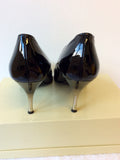 MARTINI OSVALDO ITALIAN BLACK PATENT LEATHER HEELS SIZE 7/40 - Whispers Dress Agency - Sold - 4