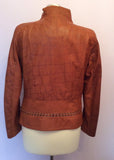 Roberto Cavalli Tan Brown Soft Leather Fur Trim Collar Jacket Size 44 UK 12 - Whispers Dress Agency - Sold - 10