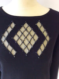 BRAND NEW LEO GUY BLACK BEADED TRIM JUMPER SIZE XL - Whispers Dress Agency - Sold - 2