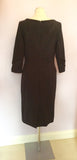 KAREN MILLEN BLACK SILK TRIM OCCASION PENCIL DRESS SIZE 16 - Whispers Dress Agency - Sold - 6