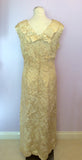 Vintage Wydale Gold Brocade Evening Dress Size 18 Fit 14/16 - Whispers Dress Agency - Sold - 3
