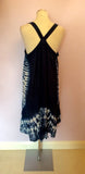 MONSOON BLUE & WHITE TIE DYE COTTON SUNDRESS SIZE L - Whispers Dress Agency - Sold - 3