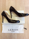 LK BENNETT SHILO BLACK PATENT LEATHER HEELS SIZE 6/39 - Whispers Dress Agency - Sold - 3