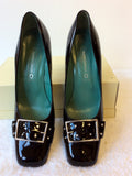 MARTINI OSVALDO ITALIAN BLACK PATENT LEATHER HEELS SIZE 7/40 - Whispers Dress Agency - Sold - 2