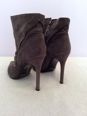 Schutz Grey Suede Ankle Boots Size 4/37 - Whispers Dress Agency - Sold - 3