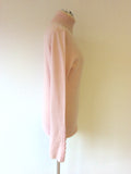 THE CASHMERE COLLECTION PALE PINK POLONECK JUMPER SIZE 16 - Whispers Dress Agency - Sold - 2