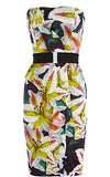 Karen Millen Floral Print Strapless Dress Size 12 & Matching Bag - Whispers Dress Agency - Womens Dresses - 7