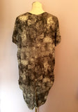 Sandwich Grey Print V Neck Shift Dress Size 40 UK 12/14 - Whispers Dress Agency - Sold - 3