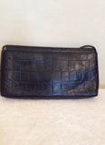 Hobbs Black Croc Print Leather Shoulder Bag - Whispers Dress Agency - Sold - 2