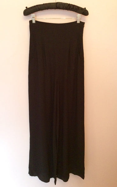 Temperley Black High Waist Wide Leg Trousers Size 10 - Whispers Dress Agency - Sold - 1