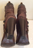 Moda In Pelle Brown Leather Cowboy Boots Size 5/38 - Whispers Dress Agency - Sold - 4