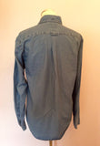 Faconnable Blue Cotton Long Sleeve Shirt Size S - Whispers Dress Agency - Womens Shirts & Blouses - 3