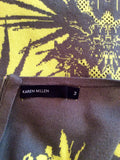 Karen Millen Lime Green & Khaki Print Dress Size 3 UK 10/13 - Whispers Dress Agency - Sold - 4