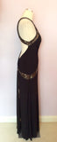 Sousourada Designs By Penny Black Beaded & Sequin Trim Long Evening Dress Size XL - Whispers Dress Agency - Womens Dresses - 7