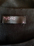 Hybrid Black Side Zip Detail Bodycon Dress Size 12 - Whispers Dress Agency - Sold - 4