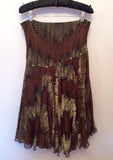 Fenn Wright Manson Brown Flippy Knee Length Skirt Size 14 - Whispers Dress Agency - Womens Skirts - 2