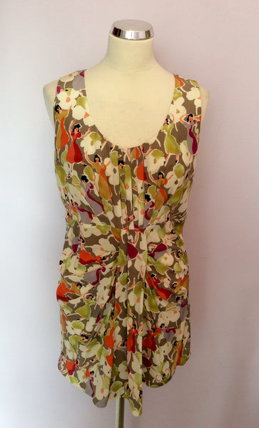 Ted Baker Multi Coloured Dancing Girls Silk Top Size 2 UK 10/12 - Whispers Dress Agency - Womens Tops - 1