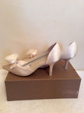 BRAND NEW MENBUR IVORY SATIN FAUX FUR TRIM BRIDAL SHOES SIZE 4/37 - Whispers Dress Agency - Womens Heels - 4