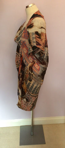 ALL SAINTS MULTICOLOURED PRINT ZORAIDA SILK DRESS SIZE 14 - Whispers Dress Agency - Sold - 3