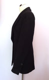 Karen Millen Black Wool Blend Jacket Size 12 - Whispers Dress Agency - Sold - 2