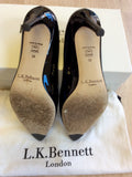 LK BENNETT FLORETE BLACK PATENT LEATHER HEELS SIZE 6/39 - Whispers Dress Agency - Sold - 5