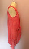 Mint Velvet Coral Pink Tie Front Sleeveless Top Size 14 - Whispers Dress Agency - Sold - 2