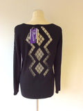 BRAND NEW LEO GUY BLACK BEADED TRIM JUMPER SIZE XL - Whispers Dress Agency - Sold - 5