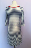 JUICY COUTURE BLUE & WHITE STRIPE COTTON DRESS SIZE S