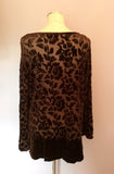 Marks & Spencer Brown Velvet Tunic Top Size 18 - Whispers Dress Agency - Sold - 2