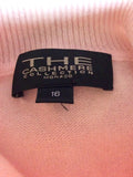 THE CASHMERE COLLECTION PALE PINK POLONECK JUMPER SIZE 16 - Whispers Dress Agency - Sold - 4