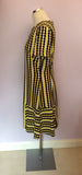 MUSE YELLOW,BLACK & WHITE PRINT DRESS SIZE 18 - Whispers Dress Agency - Sold - 2