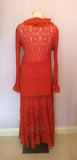 WISH ORANGE LACE CARDIGAN & LONG SKIRT SUIT SIZE M/L - Whispers Dress Agency - Womens Suits & Tailoring - 4