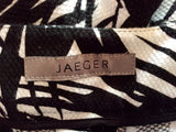 Jaeger Black & White Floral Print Crop Trousers Size 16 - Whispers Dress Agency - Sold - 3