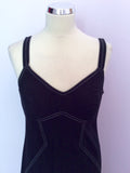 French Designer Bleu D'Azur Black Strappy Dress Size 14 - Whispers Dress Agency - Womens Dresses - 2