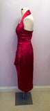 Vivien Holloway Deep Red Sateen 1950s Pencil Dress & Bolero Size 12 - Whispers Dress Agency - Sold - 5