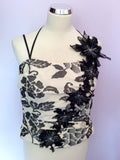 LINEA RAFFAELLI BLACK & WHITE TOP, BOLERO JACKET & LONG SKIRT SIZE 16 - Whispers Dress Agency - Womens Special Occasion - 4