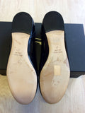 BRAND NEW GIUSEPPE ZANOTTI BLACK LEATHER FLAT SHOES SIZE 4/37 - Whispers Dress Agency - Womens Flats - 3