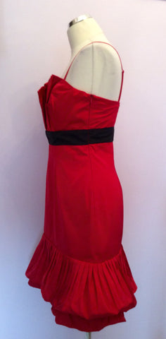 Karen Millen Red Strappy / Strapless Dress Size 12 - Whispers Dress Agency - Womens Dresses - 2