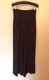 Temperley Black High Waist Wide Leg Trousers Size 10 - Whispers Dress Agency - Sold - 3