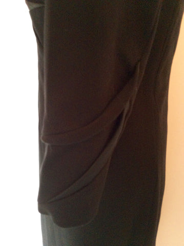 KAREN MILLEN BLACK SILK TRIM OCCASION PENCIL DRESS SIZE 16 - Whispers Dress Agency - Sold - 5